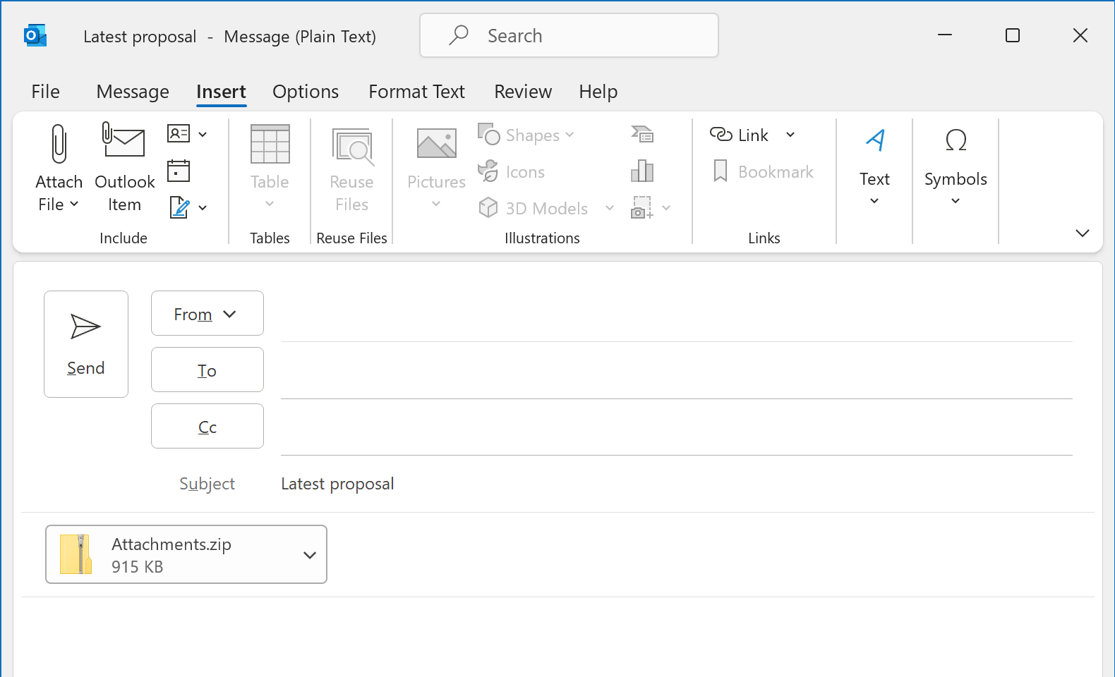 Zip Outlook Attachments before sending — EZDetach User Guide